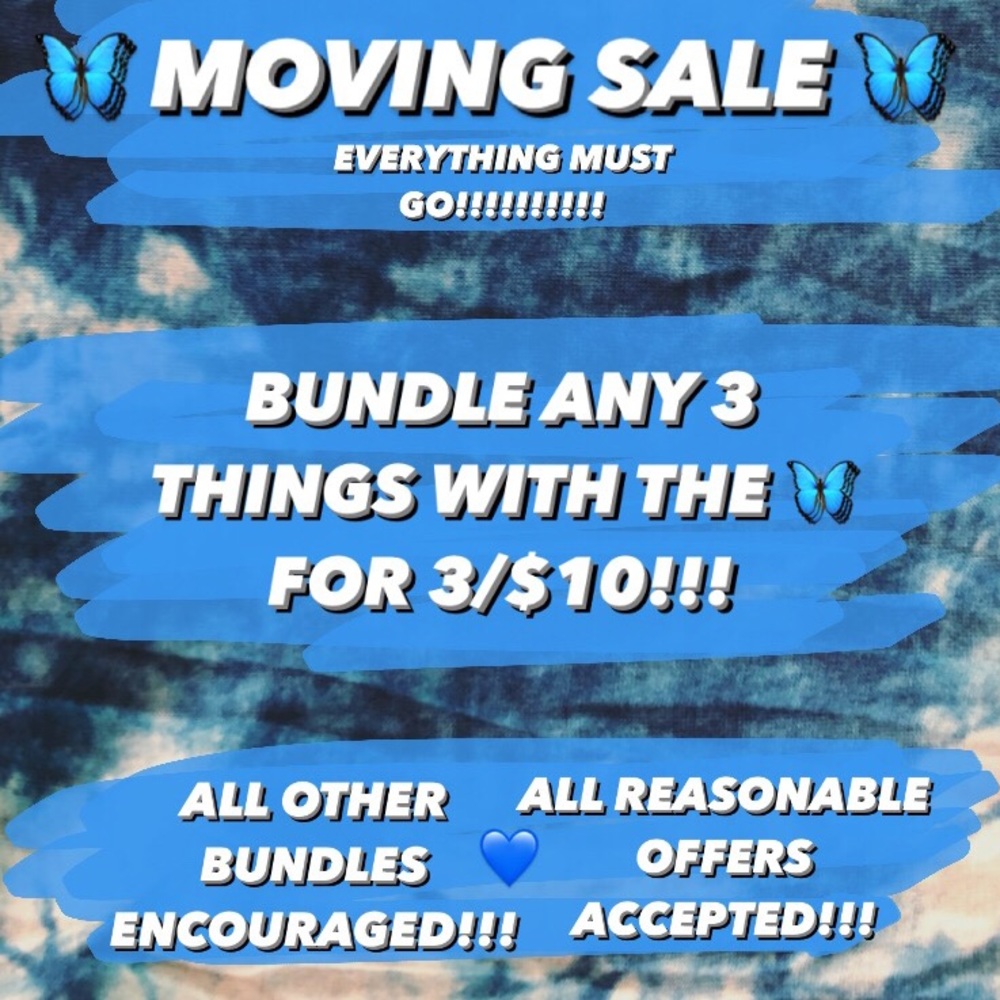 🦋 MOVING SALE 🦋